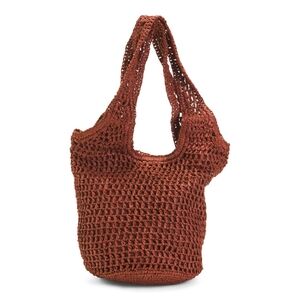 Haute Hippie Rust Crochet Tote Bag